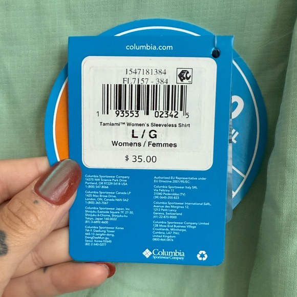 Columbia Women's Tamiami Sleeveless Top - Blue - Picture 2 of 3